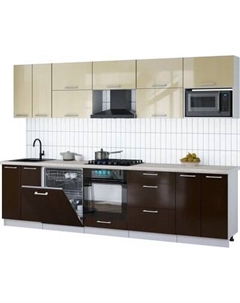 Кухонный гарнитур Интерлиния Мила Gloss 3.0-ПМ2