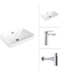 Умывальник со смесителем Lauter 21441A + Sky 21CK533C с сифоном 21635CH