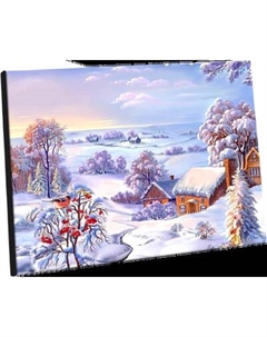 Картина по номерам Флюид Зимний Пейзаж / SHR0563