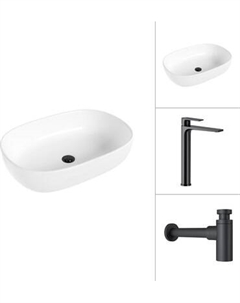 Умывальник со смесителем Lauter 21836 + Reef 21CK8678BS с сифоном 21635B