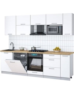 Кухонный гарнитур Интерлиния Мила Gloss 2.6-ПМ2