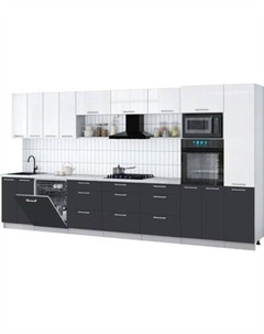 Кухонный гарнитур Интерлиния Мила Gloss 4.0-ПМ1