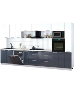 Кухонный гарнитур Интерлиния Мила Gloss 3.8-ПМ1