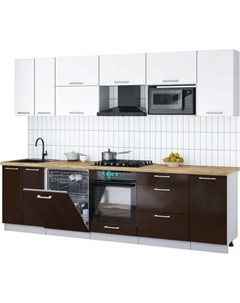 Кухонный гарнитур Интерлиния Мила Gloss 2.8-ПМ2