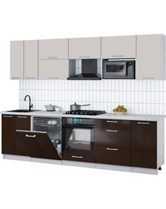 Кухонный гарнитур Интерлиния Мила Gloss 2.8-ПМ2
