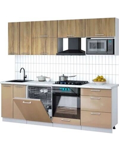 Кухонный гарнитур Интерлиния Мила Gloss 2.4-ПМ2