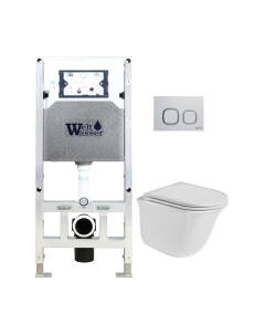 Унитаз подвесной с инсталляцией WeltWasser Amberg 506 ST+ Telbach 004 GL-WT+ Amberg RD-WT Weltwasser