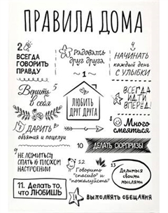 Картина на стекле Stamprint Правила дома IN004