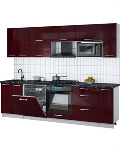 Кухонный гарнитур Интерлиния Мила Gloss 2.7-ПМ2