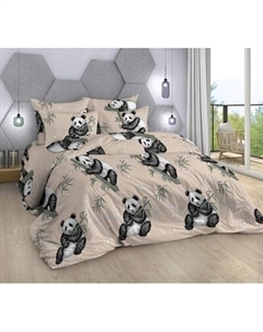 Комплект постельного белья Milanika Панды Семейный Миланика