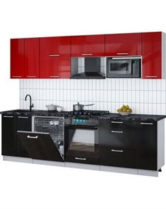 Кухонный гарнитур Интерлиния Мила Gloss 2.7-ПМ2