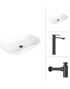 Умывальник со смесителем Lauter 21570 + Moon 21СК8691BS с сифоном 21635B