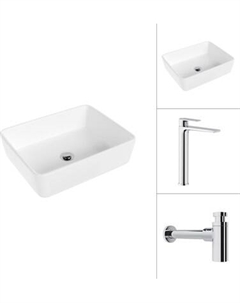 Умывальник со смесителем Lauter 21674 + Reef 21CK8678C с сифоном 21635CH