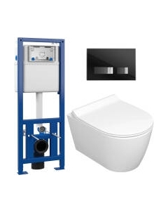 Унитаз подвесной с инсталляцией Керамин Трент R + S-IN-MZ-LINK_PRO + P-BU-MOV/Blg/Gl