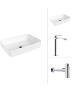 Умывальник со смесителем Lauter 21487-50 + Moon 21СK81691C с сифоном 21635CH