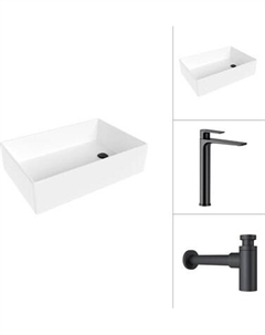 Умывальник со смесителем Lauter 21518-1 + Reef 21CK8678BS с сифоном 21635B