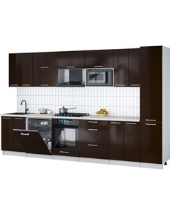Кухонный гарнитур Интерлиния Мила Gloss 3.4-ПМ2