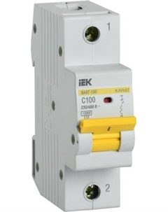 Выключатель автоматический IEK ВА47-150 1P C 100А 15кА / MVA50-1-100-C Iek