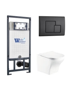 Унитаз подвесной с инсталляцией WeltWasser Marberg 507 + Odenbach 004 GL-WT + Mar 507 SE MT-BL Weltwasser