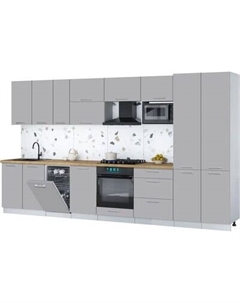 Кухонный гарнитур Интерлиния Мила Gloss 3.7-ПМ4