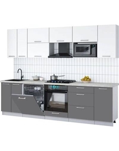 Кухонный гарнитур Интерлиния Мила Gloss 2.8-ПМ2