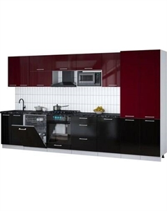 Кухонный гарнитур Интерлиния Мила Gloss 3.7-ПМ2