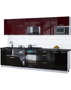 Кухонный гарнитур Интерлиния Мила Gloss 3.0-ПМ2
