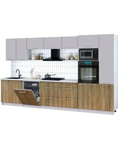 Кухонный гарнитур Интерлиния Мила Gloss 3.6-ПМ1