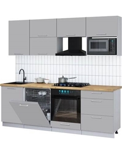 Кухонный гарнитур Интерлиния Мила Gloss 2.3-ПМ2