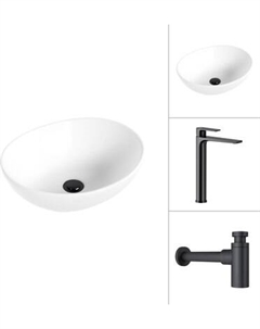 Умывальник со смесителем Lauter 21652 + Reef 21CK8678BS с сифоном 21635B