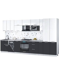 Кухонный гарнитур Интерлиния Мила Gloss 3.8-ПМ4