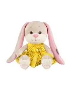 Мягкая игрушка Jack&Lin Зайка в желтом платьице в черный горошек / JL-268-20 Jack&lin