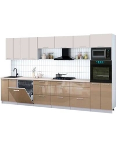 Кухонный гарнитур Интерлиния Мила Gloss 3.6-ПМ1-2