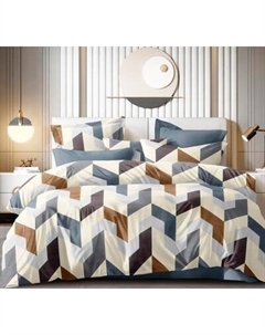 Комплект постельного белья Реноме Евро Оливковая коллекция. Простыня на резинке УУ 6835