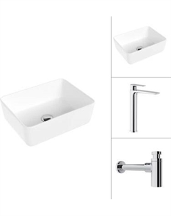 Умывальник со смесителем Lauter 21674B + Reef 21CK8678C с сифоном 21635CH