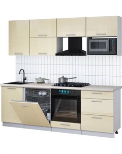 Кухонный гарнитур Интерлиния Мила Gloss 2.3-ПМ2