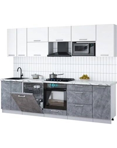 Кухонный гарнитур Интерлиния Мила Gloss 2.8-ПМ2