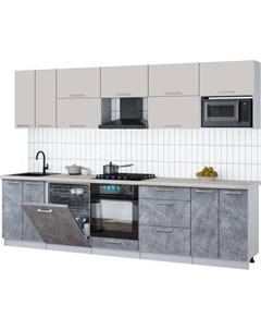 Кухонный гарнитур Интерлиния Мила Gloss 3.0-ПМ2