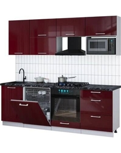 Кухонный гарнитур Интерлиния Мила Gloss 2.3-ПМ2