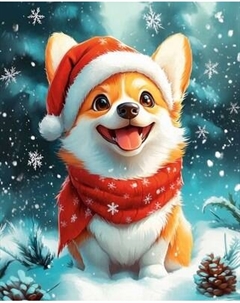 Набор алмазной вышивки Феникс+ Новогодний корги / 70842 Feniks