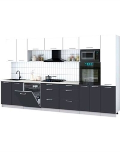 Кухонный гарнитур Интерлиния Мила Gloss 3.6-ПМ1