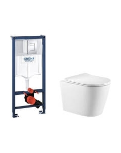 Унитаз подвесной с инсталляцией Triton Pro Verso VO-0832 + GROHE Rapid SL 38772001