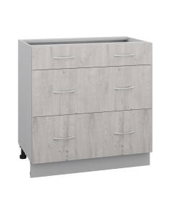 Шкаф-стол кухонный Кортекс-мебель Корнелия Лира НШ80р3ш без столешницы