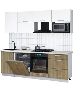 Кухонный гарнитур Интерлиния Мила Gloss 2.3-ПМ2