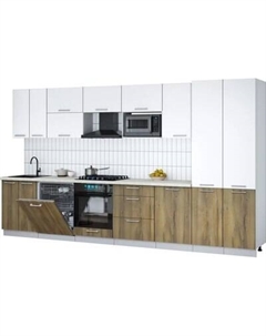 Кухонный гарнитур Интерлиния Мила Gloss 3.7-ПМ2
