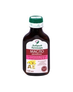 Масло для волос Добрый аптекарь Репейное с касторовым маслом и витаминами А, Е