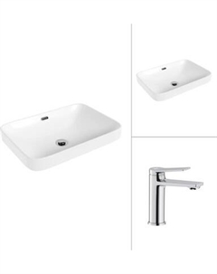 Умывальник со смесителем Lauter 21441A + Silk 21CK572С