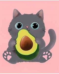 Набор алмазной вышивки Феникс+ Кот и авокадо / 70835 Feniks