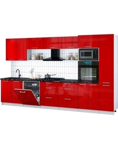 Кухонный гарнитур Интерлиния Мила Gloss 3.6-ПМ1