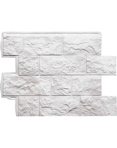 Сайдинг Альта-профиль Камень Шотландия ЭКО Белый